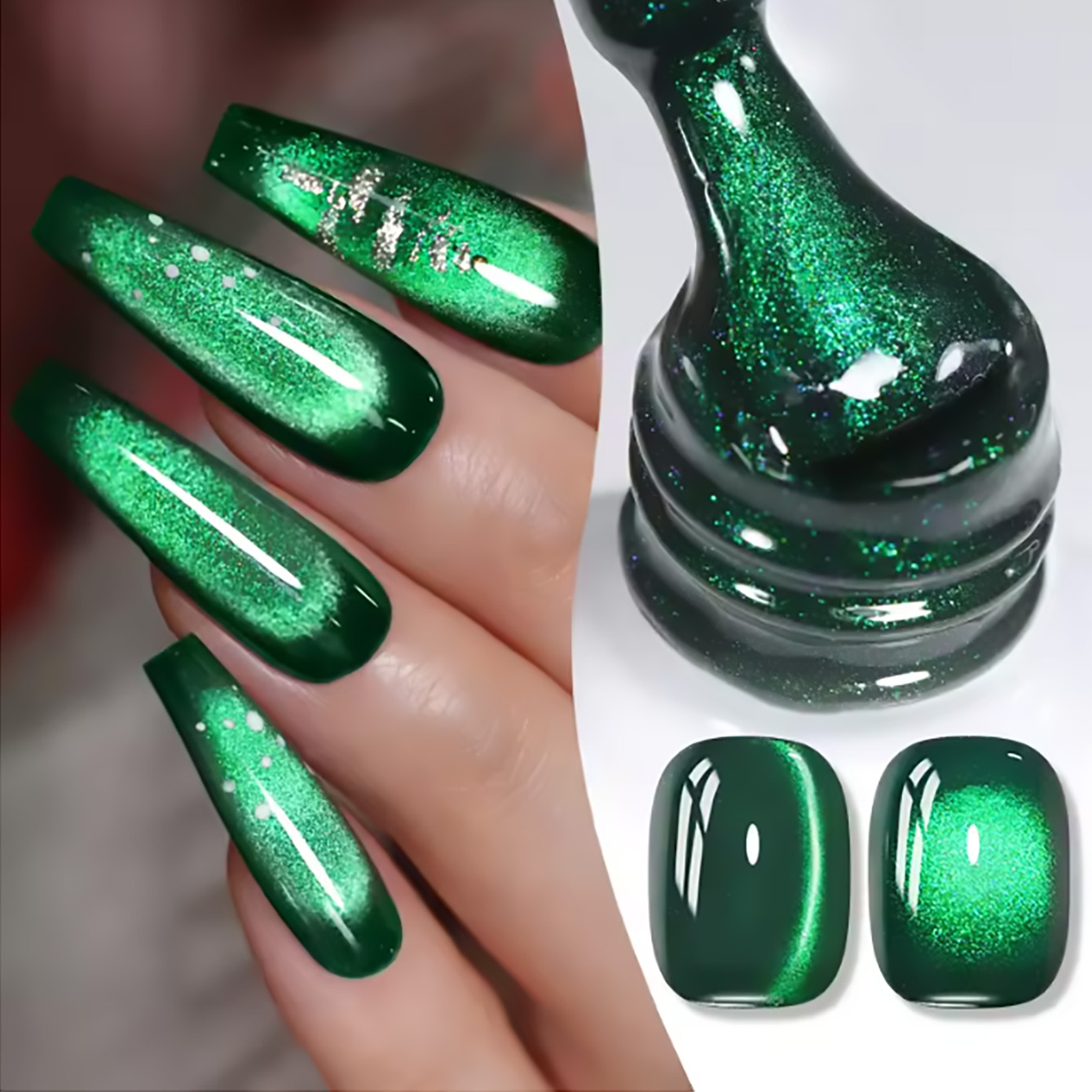 Nail Art Emerald Green - طلاء أظافر جل جديد ZH 12