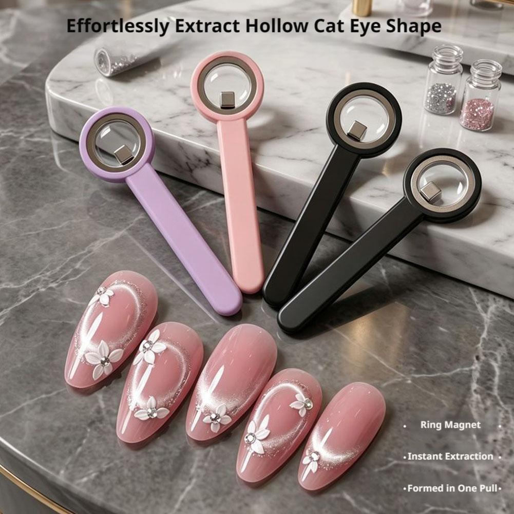 Nail Art Glossy - حلقة مغناطيسية مجوفة على شكل عين
