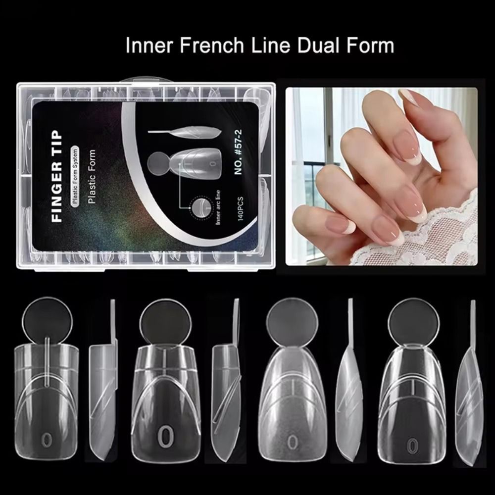 Nail Extension Form - 140 قطعة من قوالب الأظافر الفرنسية