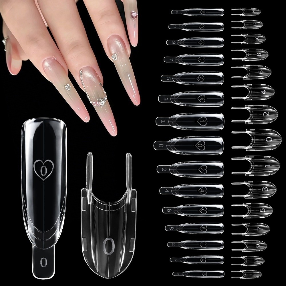 Nail Extension Form - 120 قطعة من قوالب الأظافر الشفافة