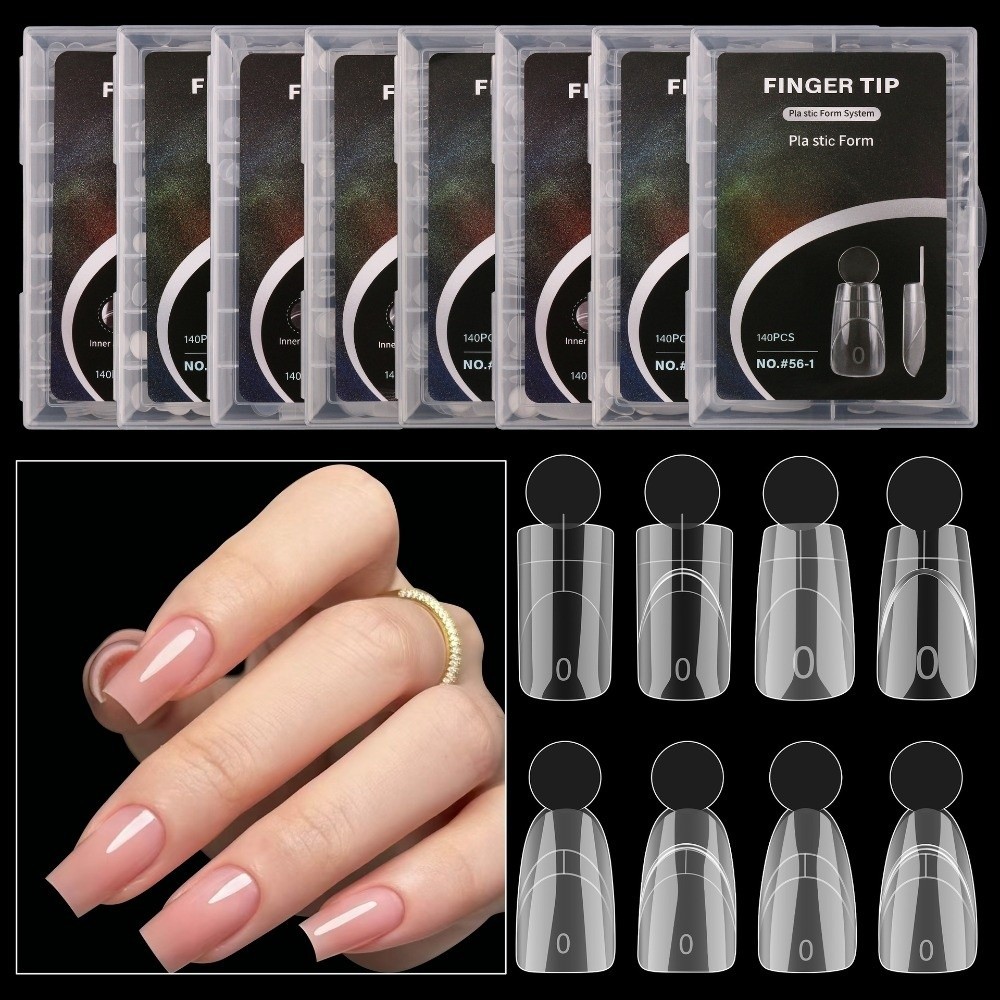 Nail Extension Form - 140 قطعة من قوالب الأظافر الفرنسية