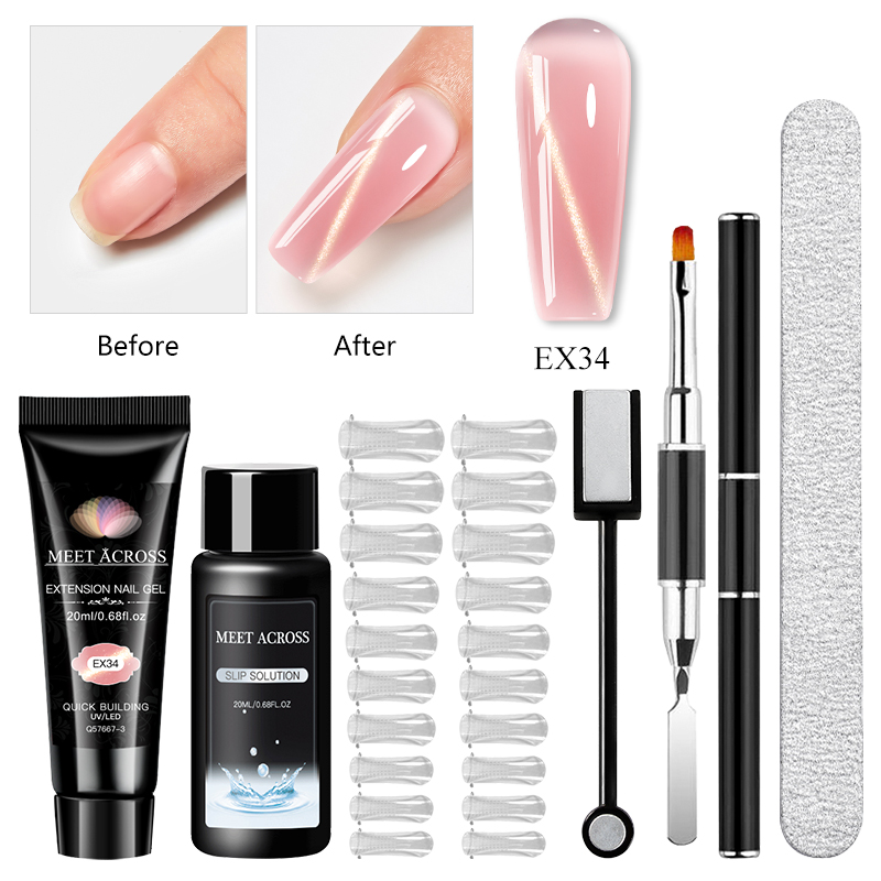 Nail Extension Form - 6 قطع/مجموعة 20 مل جل بولي