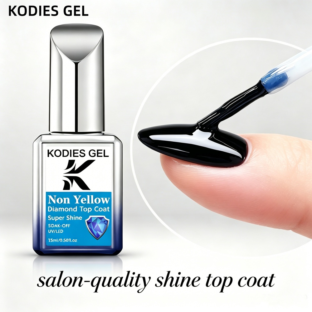 كوديز جل طبقة علوية غير صفراء  - مراجعة Nail Art Glossy وسعره