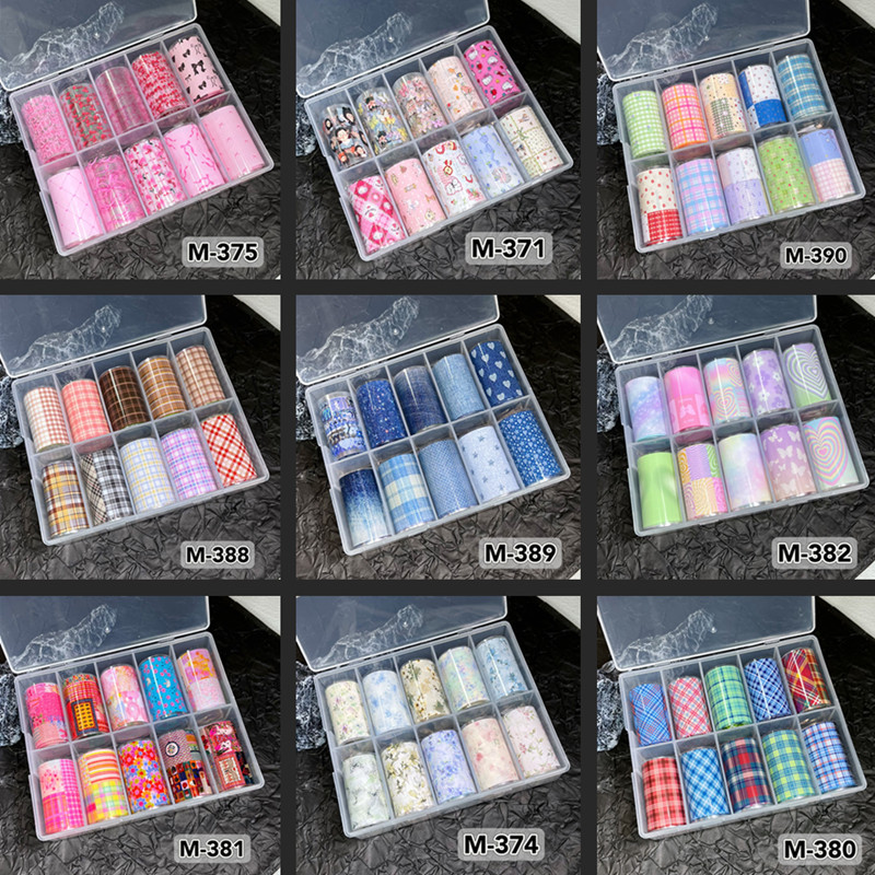 10 لفات تصميم جديد رقائق الأظا - مراجعة Nail Art Denim وسعره