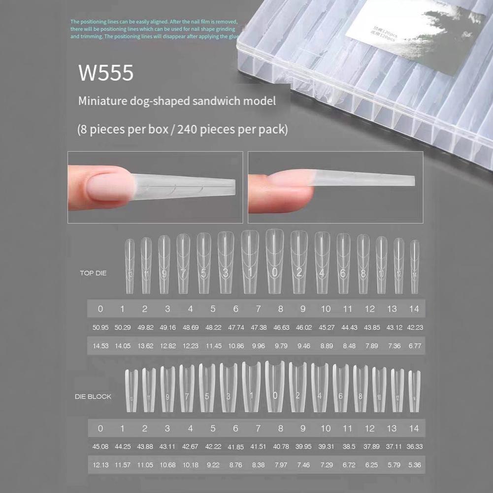 240 قطعة ساندويتش المزدوج مسما - مراجعة Nail Extension Form وسعره