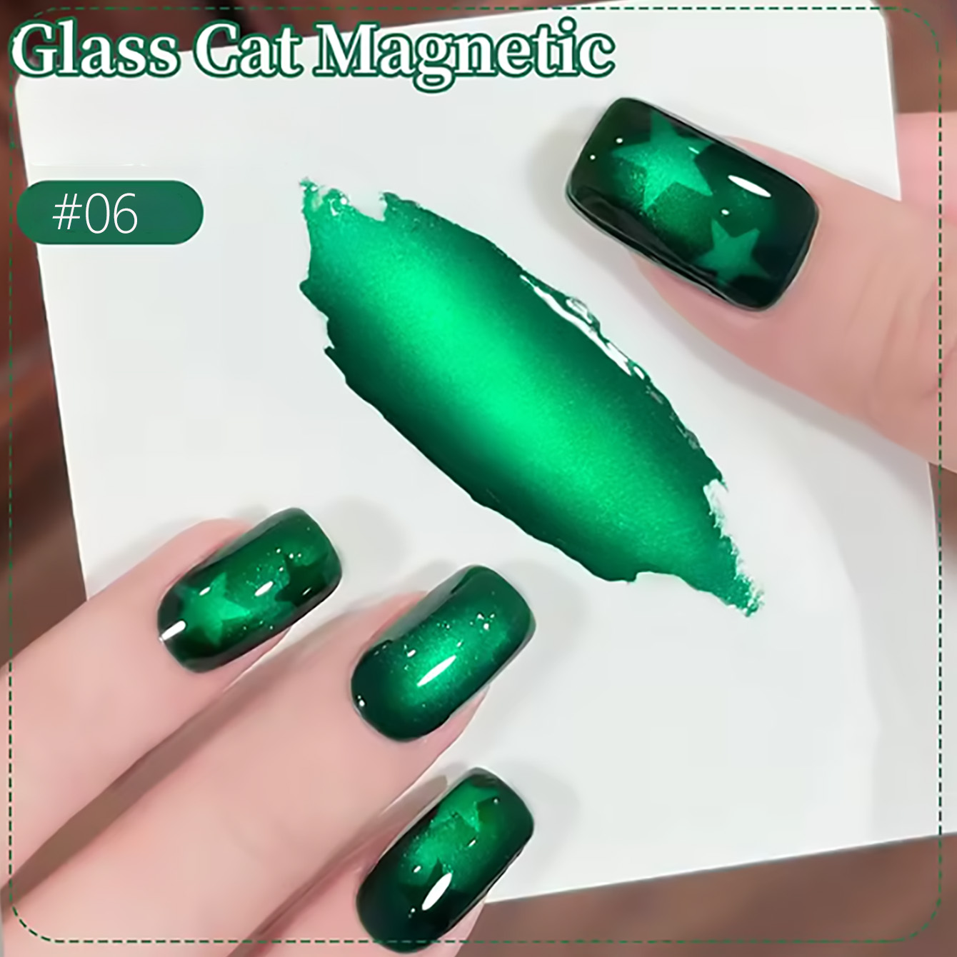 طلاء أظافر مغناطيسي جديد ZH 12 - مراجعة Nail Art Emerald Green وسعره