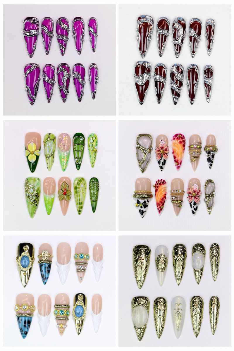 10 قطع من الأظافر الاصطناعية ا - مراجعة Nail Art Glossy وسعره