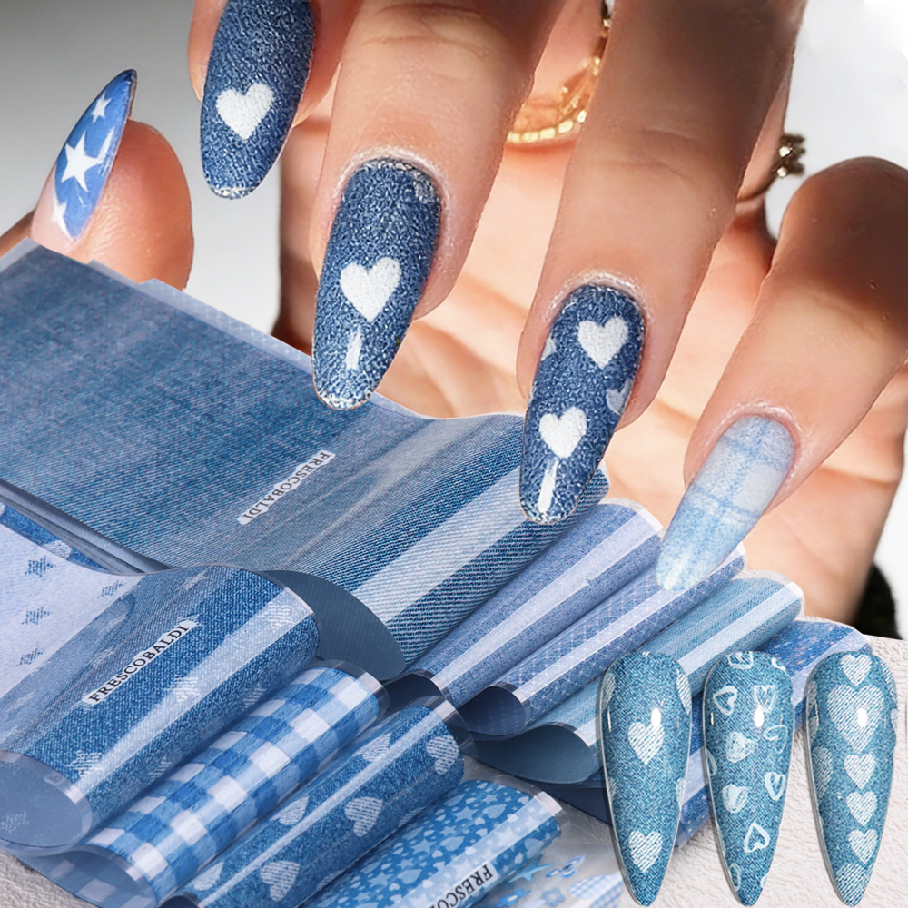 ورق نقل تصميمات الأظافر بنمط ا - مراجعة Nail Art Denim وسعره